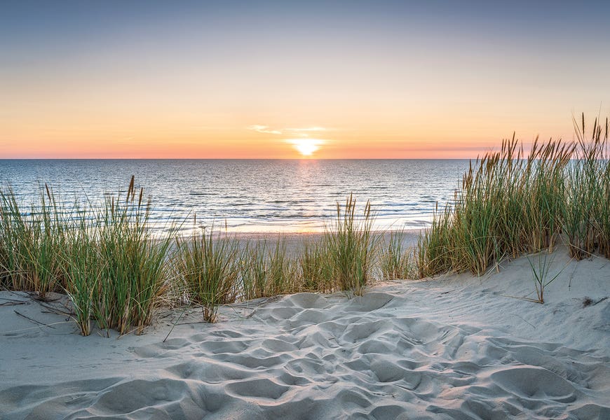 Beautiful Sunset At The Beach by Jan Becke