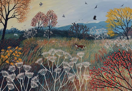 Across Autumn Meadow by Jo Grundy