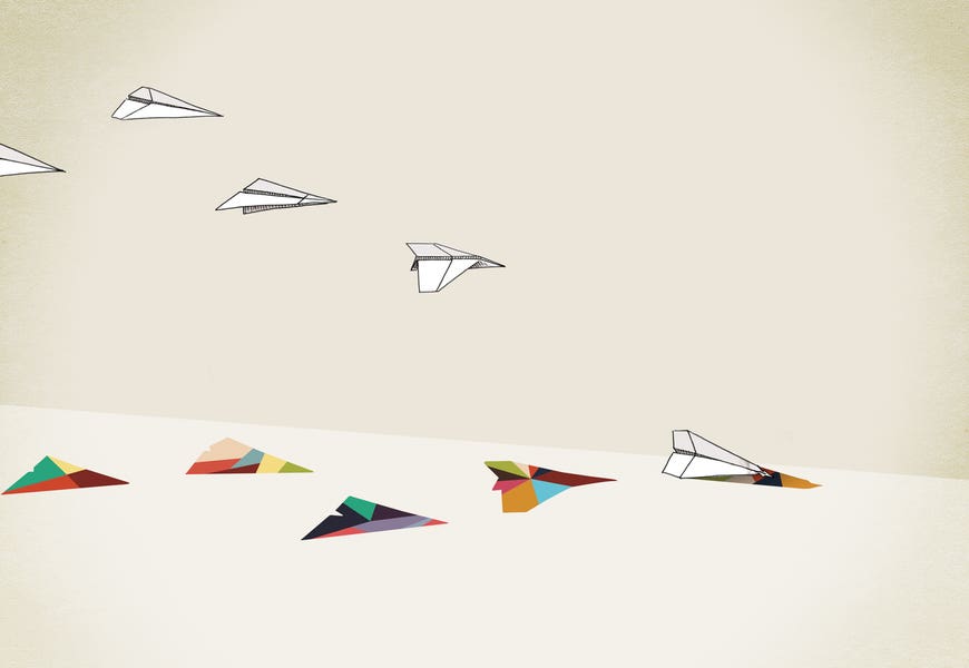 Walking Shadow Paper Planes by Jason Ratliff