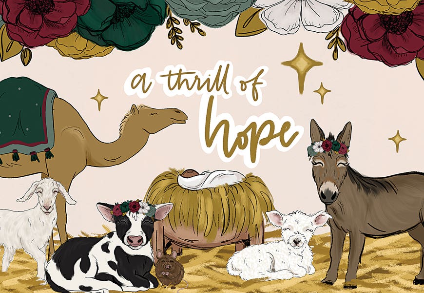 A Thrill of Hope Manger Friends by Katie Bryant