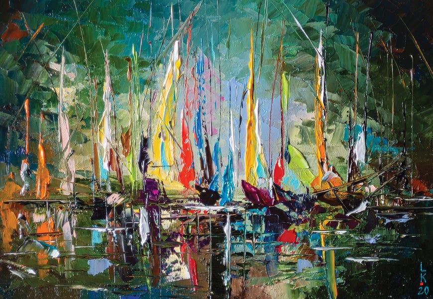 Night Harbor by KuptsovaArt