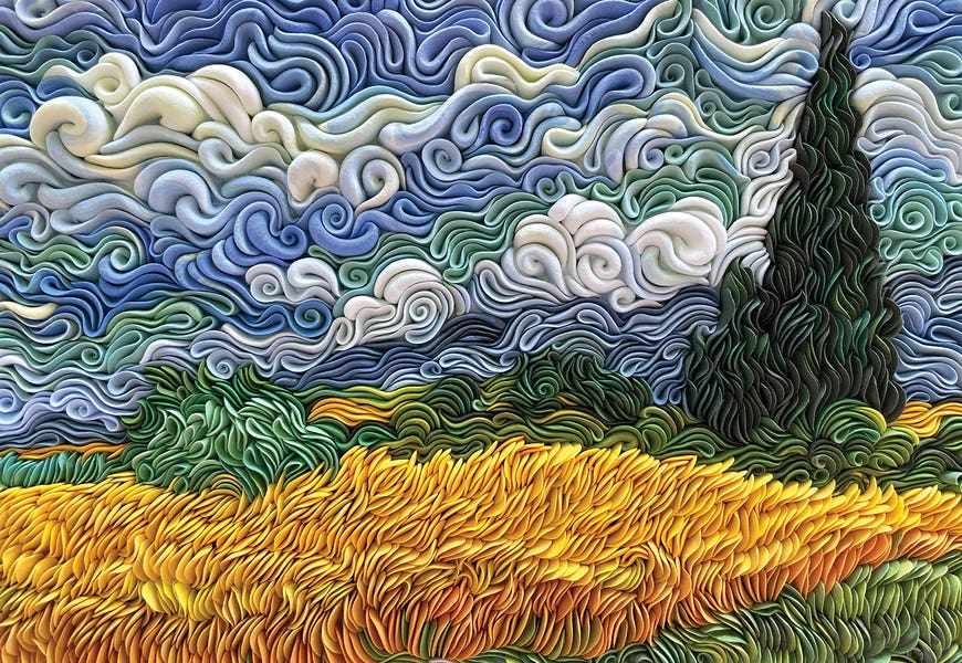 Van Gogh's Wheat Field With Cypresses by Alisa Lariushkina
