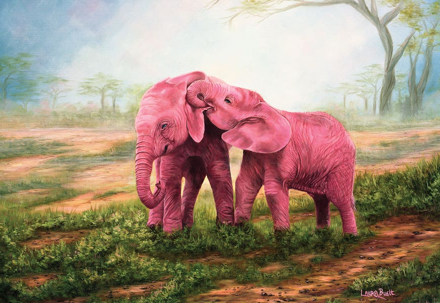 Pink Elephants by Laura Curtin