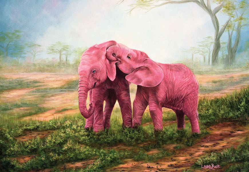 Pink Elephants by Laura Curtin