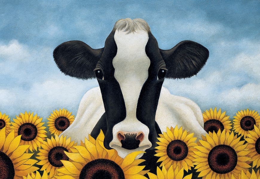Surrounded By Sunflowers by Lowell Herrero