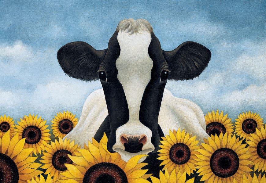 Surrounded By Sunflowers by Lowell Herrero