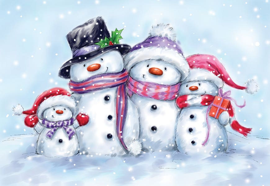 Snowman Family II by MAKIKO