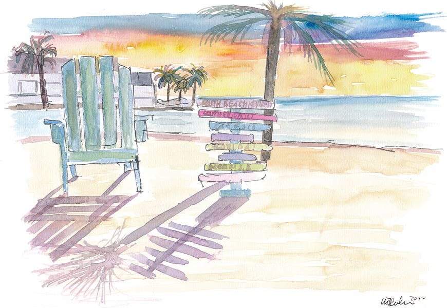 Southernmost Beach Key West Morning Glory by Markus & Martina Bleichner