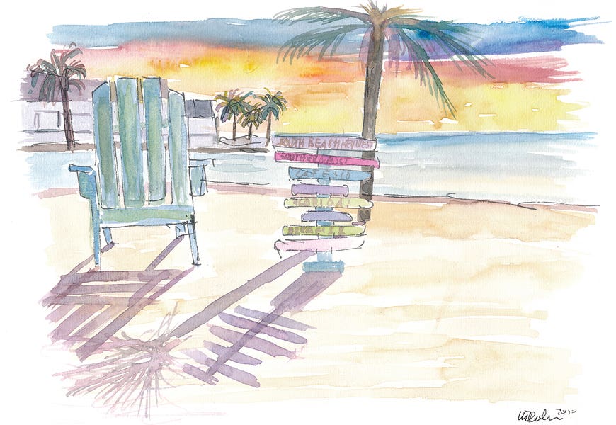 Southernmost Beach Key West Morning Glory by Markus & Martina Bleichner