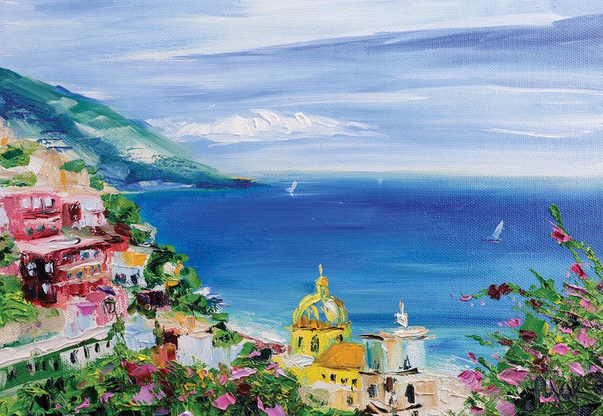Positano Landscape by Nataly Mak