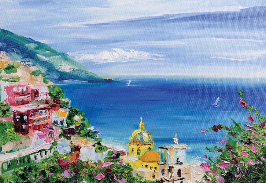 Positano Landscape by Nataly Mak