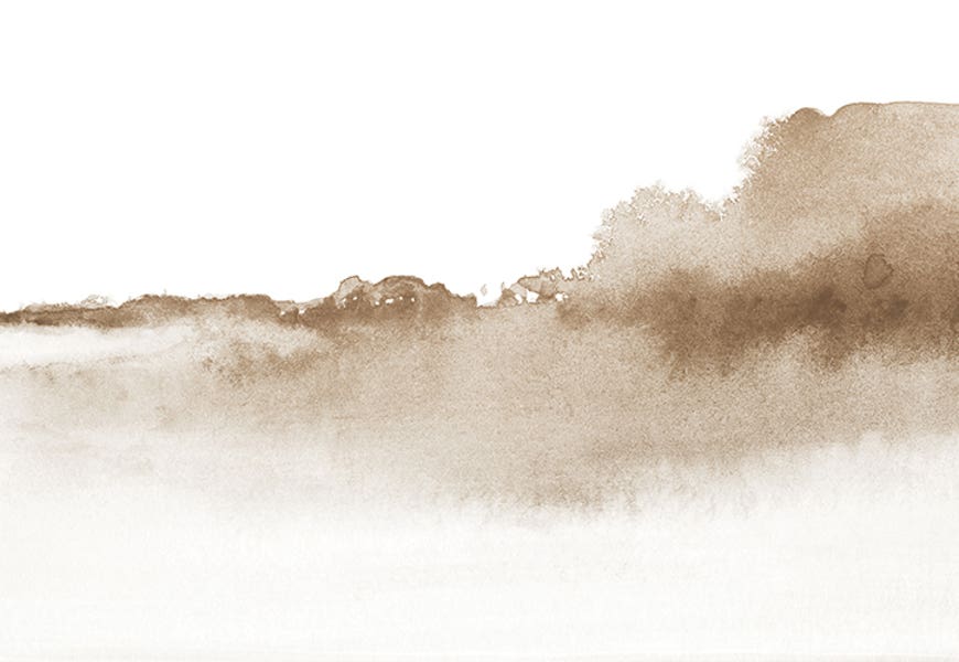 Watercolor Landscape XVI - Panoramic by Nouveau Prints