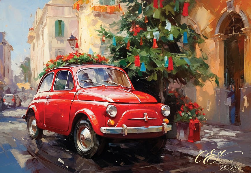 Christmas Drive Through Time by Oksana Evteeva