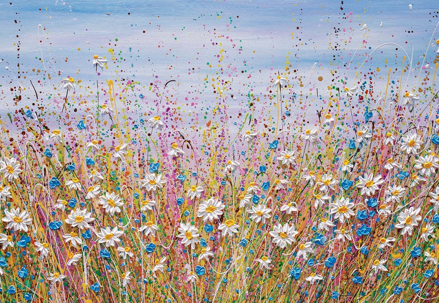 Summer Daisy Field by Olga Tkachyk