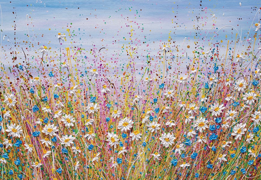 Summer Daisy Field by Olga Tkachyk
