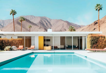 Mid-Century Modern Palm Springs by iCanvas Artist Philippe Hugonnard