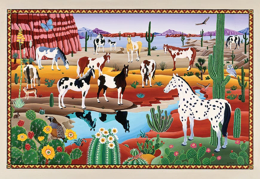 Painted Horses by Raul Del Rio