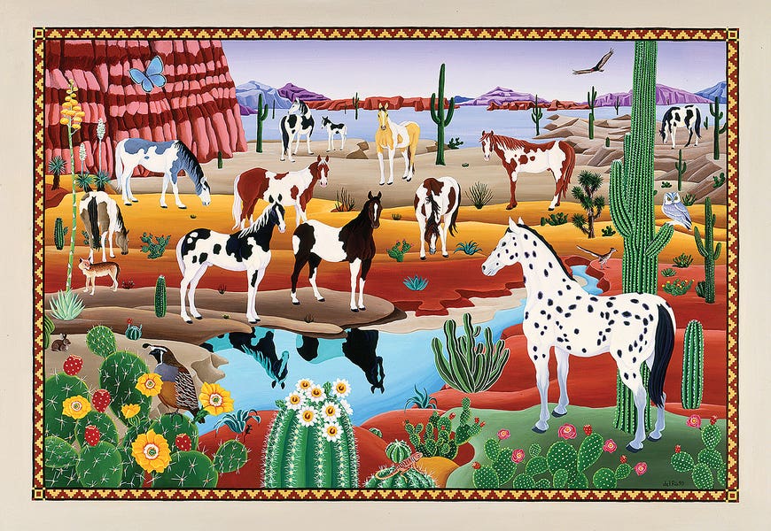 Painted Horses by Raul Del Rio