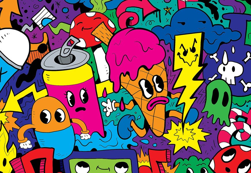 Ice Cream Running Vibrant Colour by Ross Hendrick
