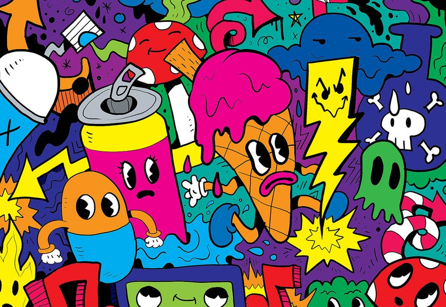 Ice Cream Running Vibrant Colour by Ross Hendrick