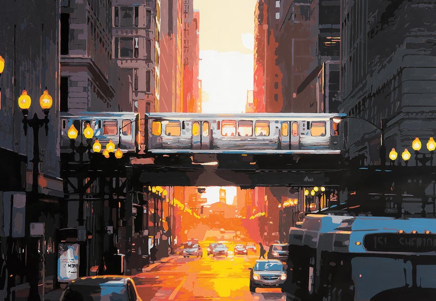 Chicago Train by Marco Barberio