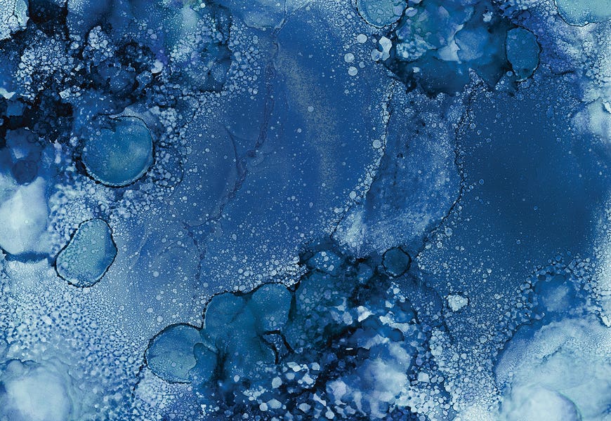 Navy Blue Bubbles by Melissa Renee