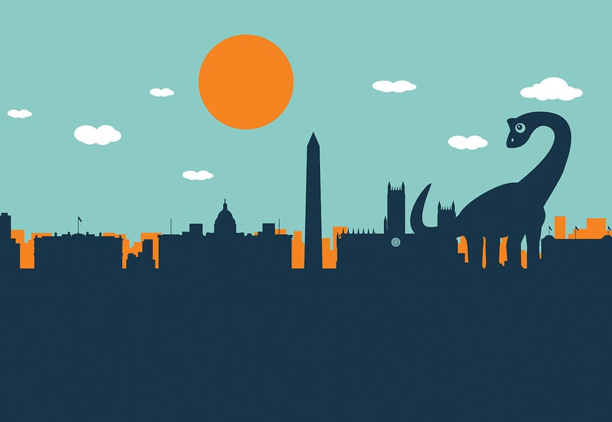 Baby Dinosaur at Washington D.C. by René Mateo