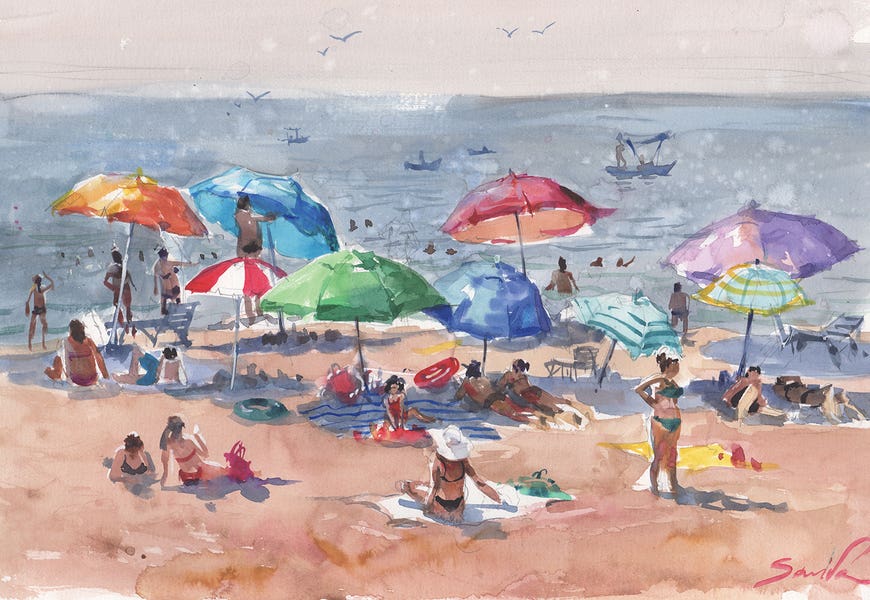 Sunny Day At The Beach by Samira Yanushkova