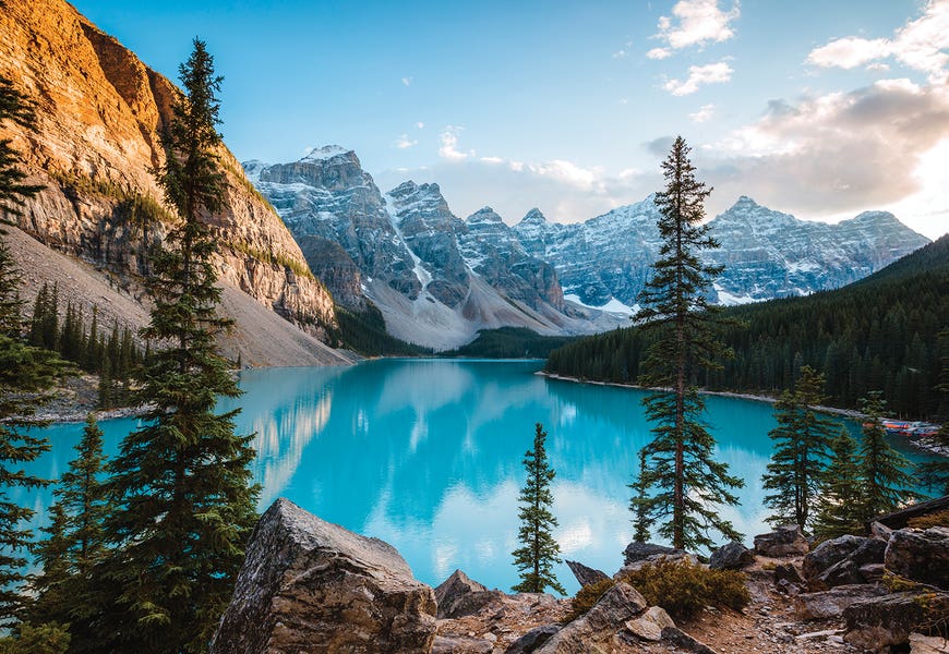 Autumnal Moraine Lake by Matteo Colombo
