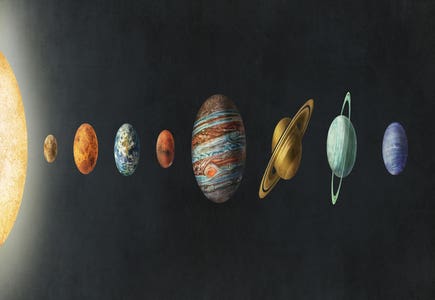 The Solar System Black by iCanvas Artist Terry Fan