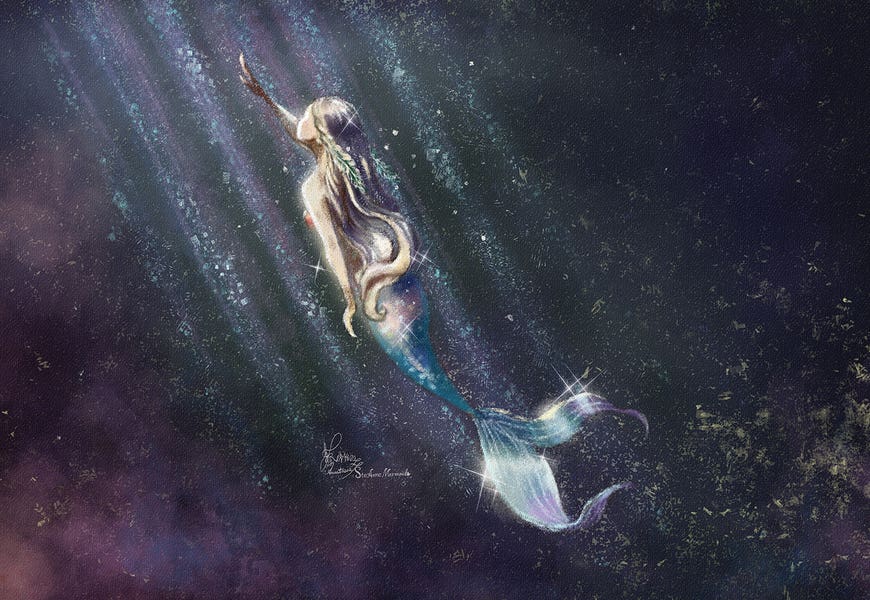 Ste-Anne Mermaid Swimming by Anastasia Tsai
