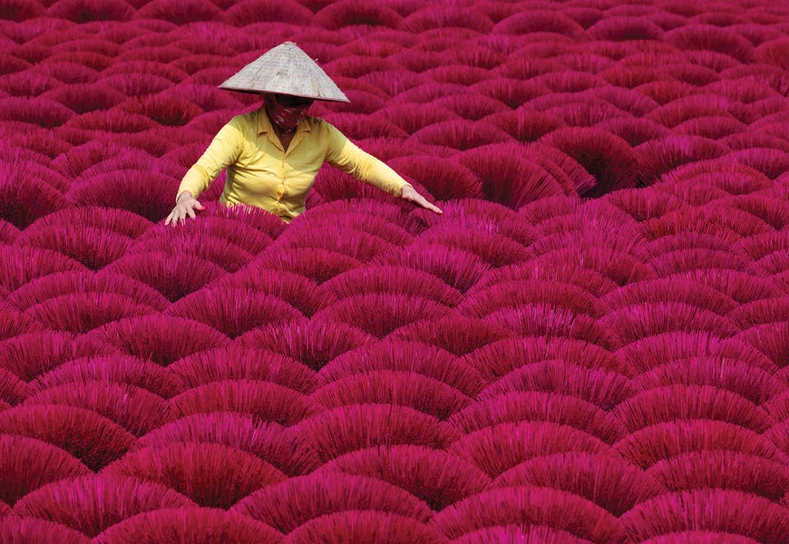 In The Sea Of Incense Sticks by Zay Yar Lin