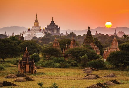 Legendary Sunset Of Bagan by iCanvas Artist Zay Yar Lin