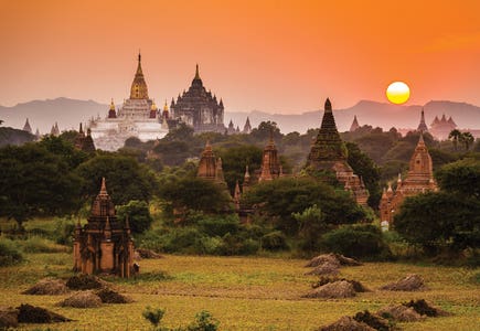 Legendary Sunset Of Bagan by iCanvas Artist Zay Yar Lin