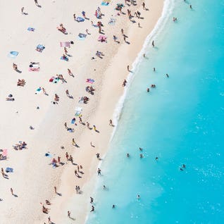 Ariel View of Myrtos Beach by Matteo Colombo