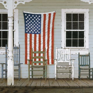 Chair Family With Flag by Zhen-Haun Lu