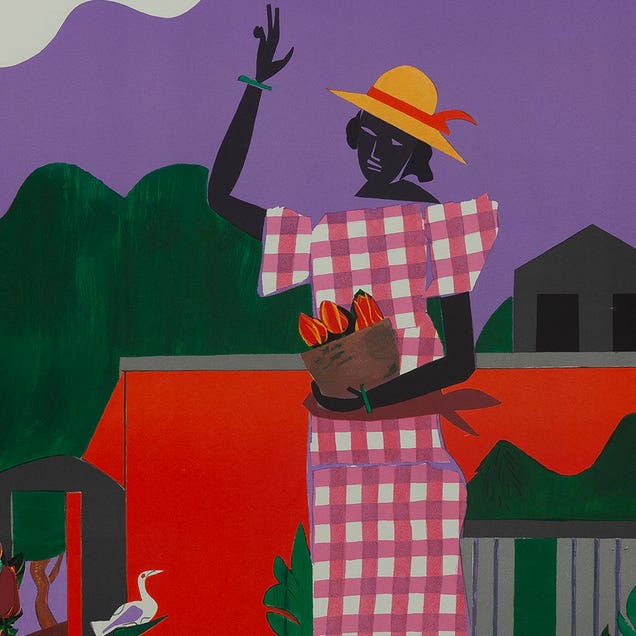 Girl In The Garden by Romare Bearden