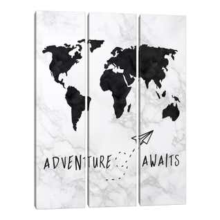 3-Piece Map Art Square