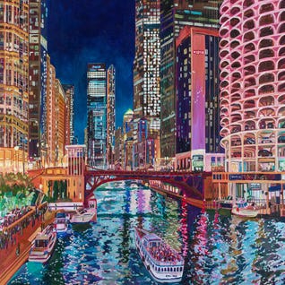 Chicago River By Marina One by Heather Nagy