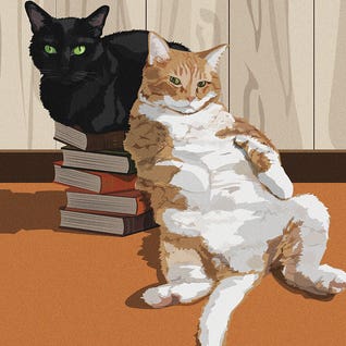 Two Cats by ArtCatIllustrated
