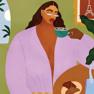 Coffee and Croissant by Bria Nicole