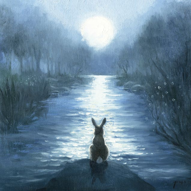 Isabella And Her Moon by David Joaquin