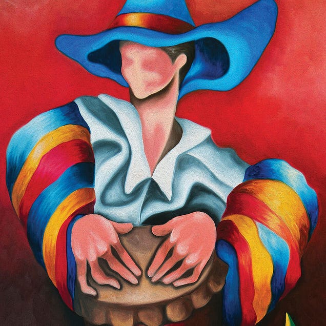 Blue Hat by iCanvas Artist Dixie Miguez