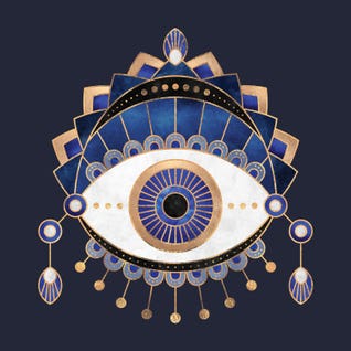 Blue Eye by iCanvas Artist Elisabeth Fredriksson