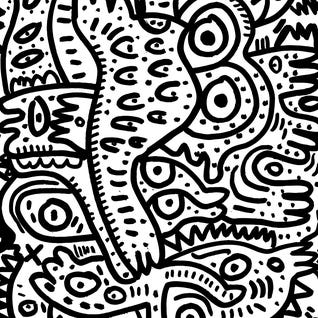 Summer Monsters in Black And White by Emmanuel Signorino