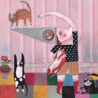 Cat Lover Boy by Hanieh Ghashghaei