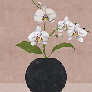 Abstract Sundown Flower I by Helo Moraes