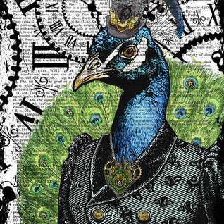 Steampunk Peacock By In the Frame Shop