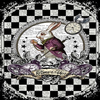 Alice In Wonderland ''White Rabbit / Time's Up'' by In the Frame Shop