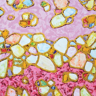 Pink & Gold Art
